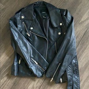 Black leather jacket from forever 21
